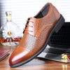 Men Breathable Hollow Out Cap Toe Dress Shoes