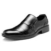 Men Pointed Toe Metal Buckle Business Formal Shoes